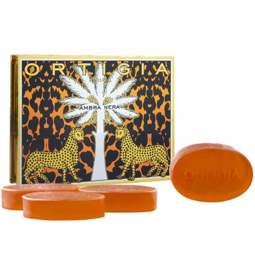 Ortigia Sicilia - Ambra Nera Jabón 4 unidades pequeño